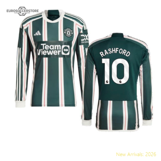 Premium 2023-2024 Man Utd Long Sleeve Away Shirt (rashford 10)
