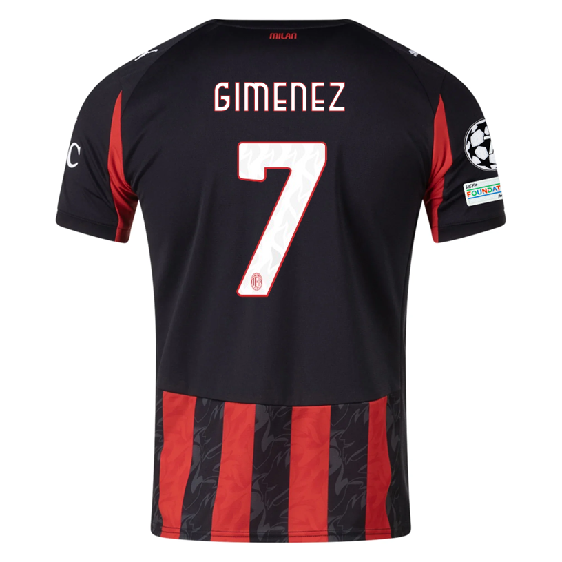 AC Milan Patches 2025-2026 UCL Home Jersey – Authentic Shirt