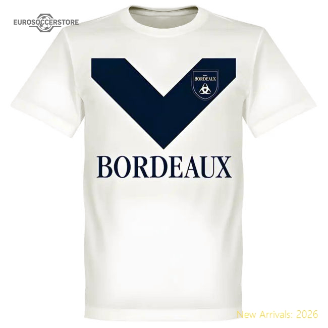 Bordeaux Team T-Shirt - White For Ligue 1 Fans Fan Edition