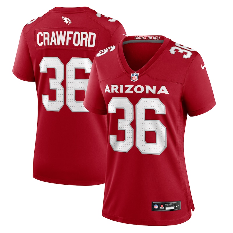 None Kitan Crawford AZ Cardinals Iconic Elite Jersey Game Day Wear