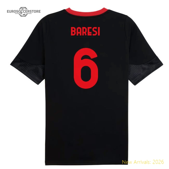 Ac Milan Black) (baresi Home Elite Jersey Performance Performance