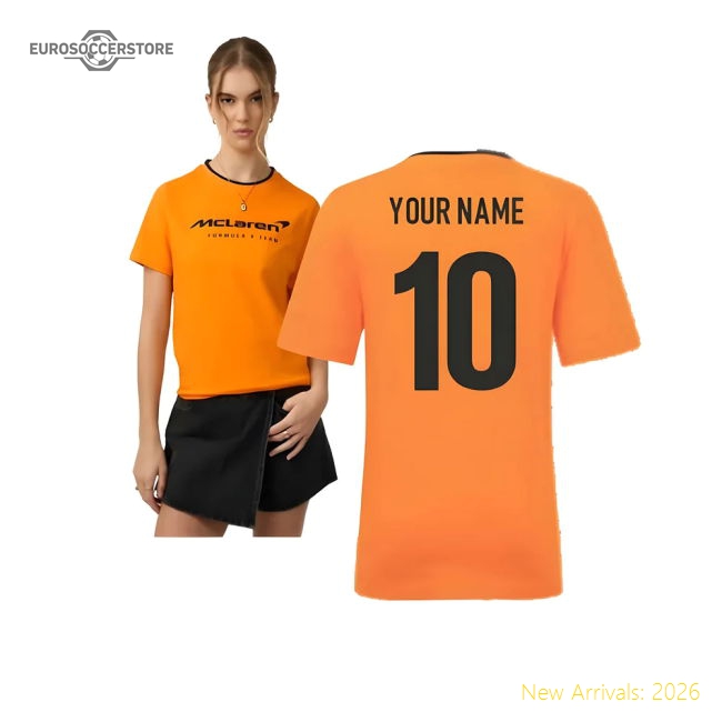 2025 McLaren F1 Core Essentials T-shirt - Autumn Glory (Womens) (Your Name)