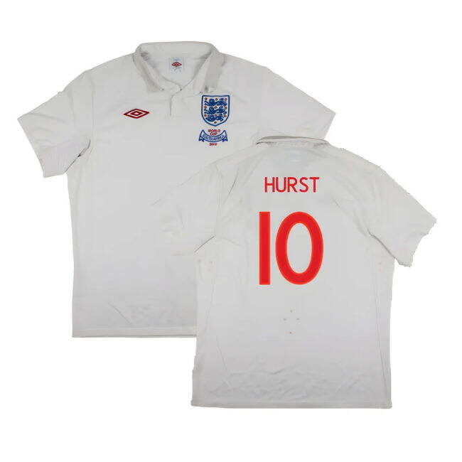 Light And Easy To Use England 2009-10 World Cup Home shirt (XL) (Very Good) (HURST 10) Cute