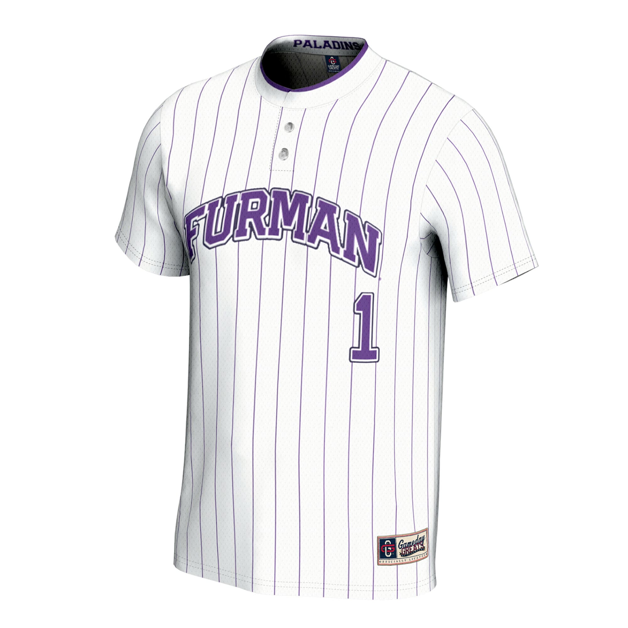[NJP] Furman Paladins GameDay Greats Youth Lightweight Collegiate Softball Fashion Jersey - White