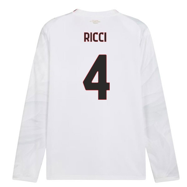 [DDJ] 2026 2027 AC Milan Long Sleeve Shirt Away Uniform (Ricci 4)