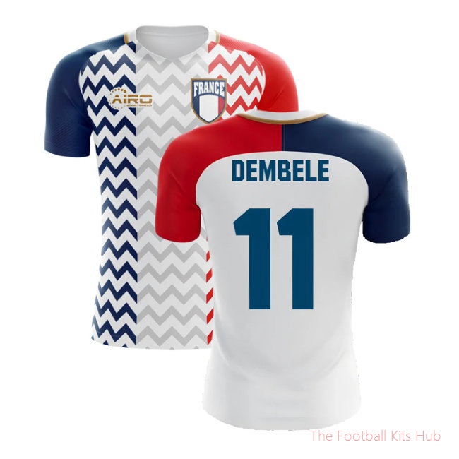 2025-2026 France Away Concept Shirt (Dembele 11) - Kids