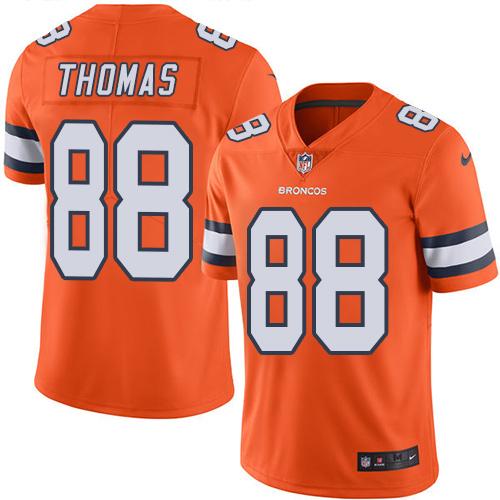 NFL W D B Broncos #88 Demaryius Thomas Orange Limited Jersey - Auth...