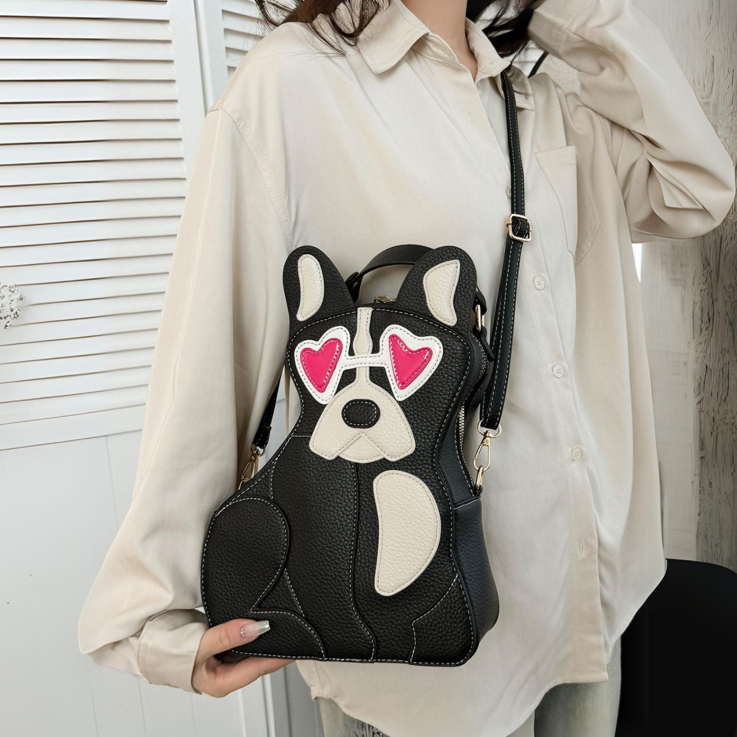 Trendy French Bulldog-shaped Crossbody Bag For Women for Everyday Wear