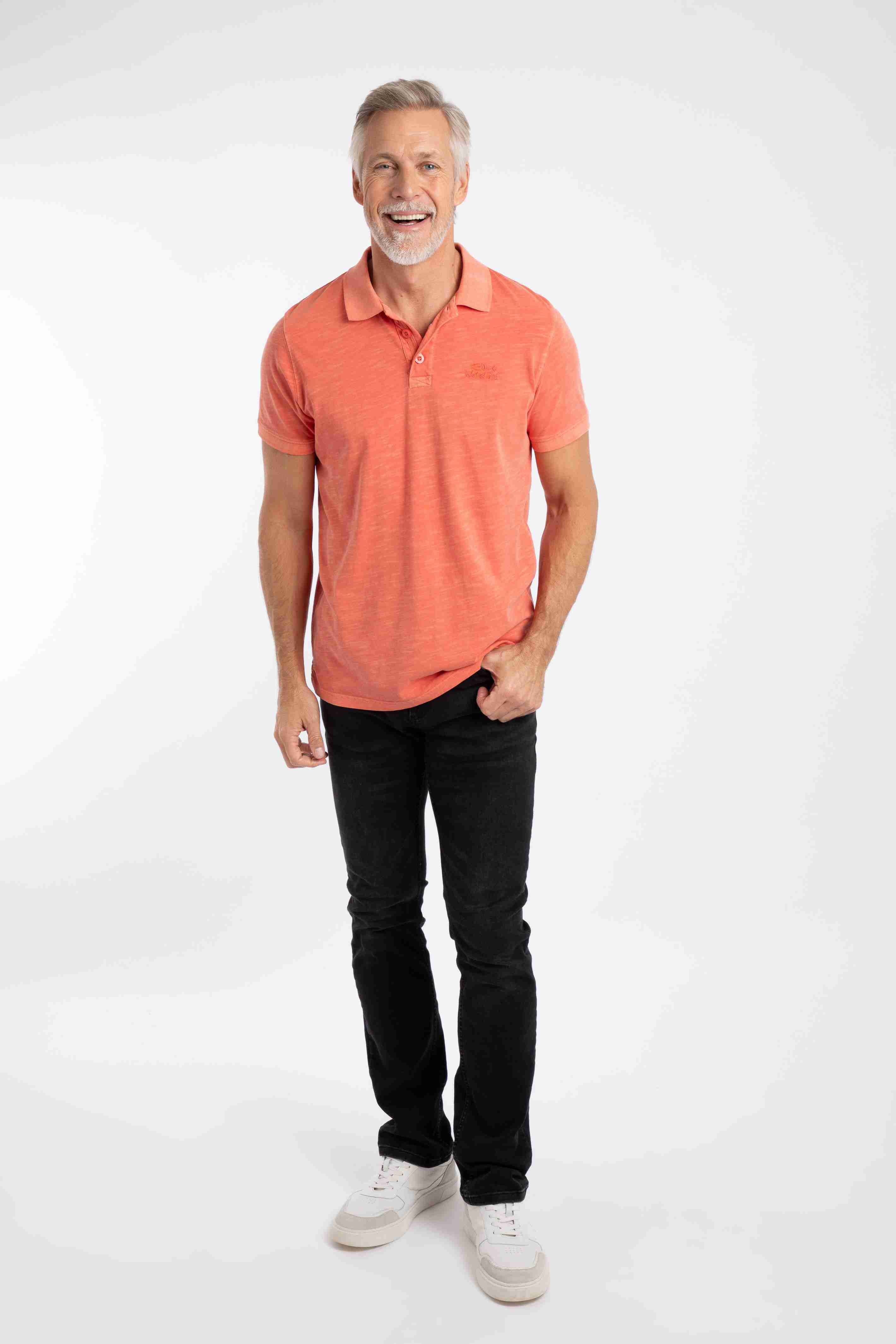 Indy Slub Polo Shirt Dark Coral