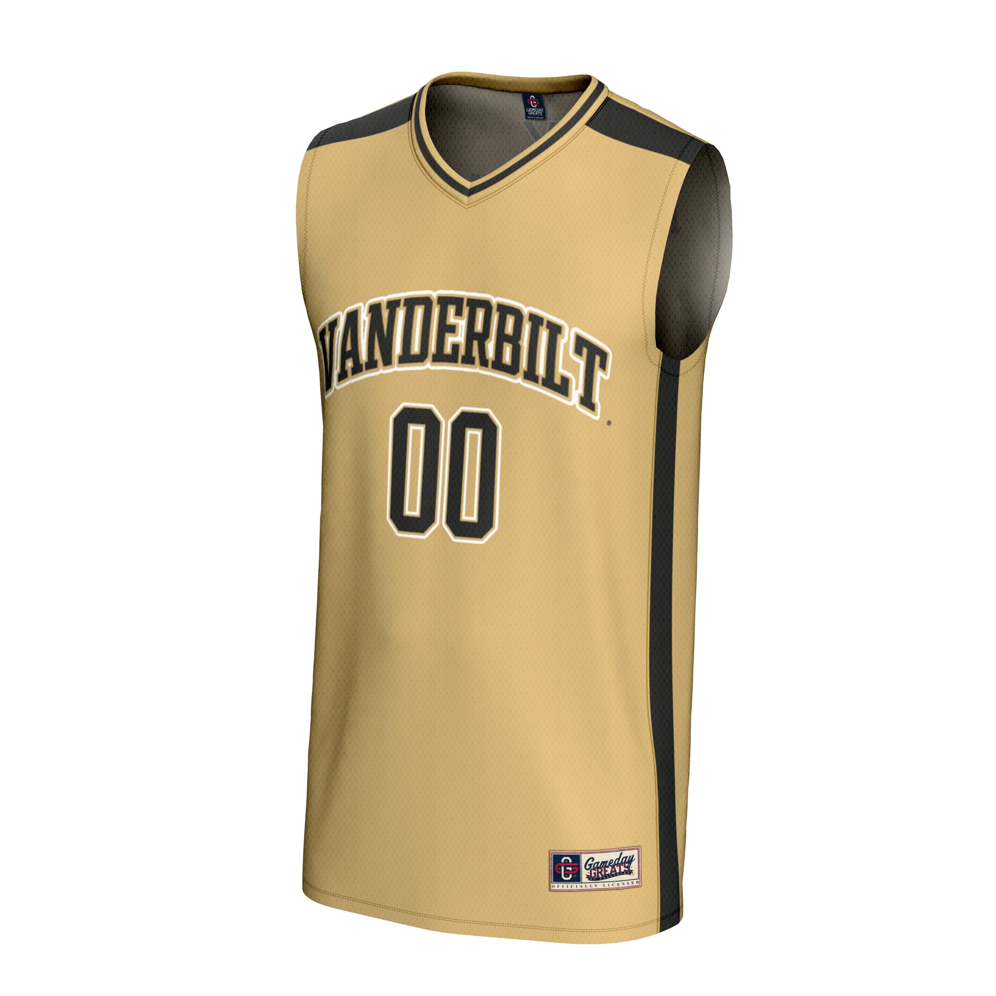[NJP] Vanderbilt Commodores GameDay Greats Unisex NIL Pick-A-Player Lightweight Women's Basketball Fashion Jersey - Gold