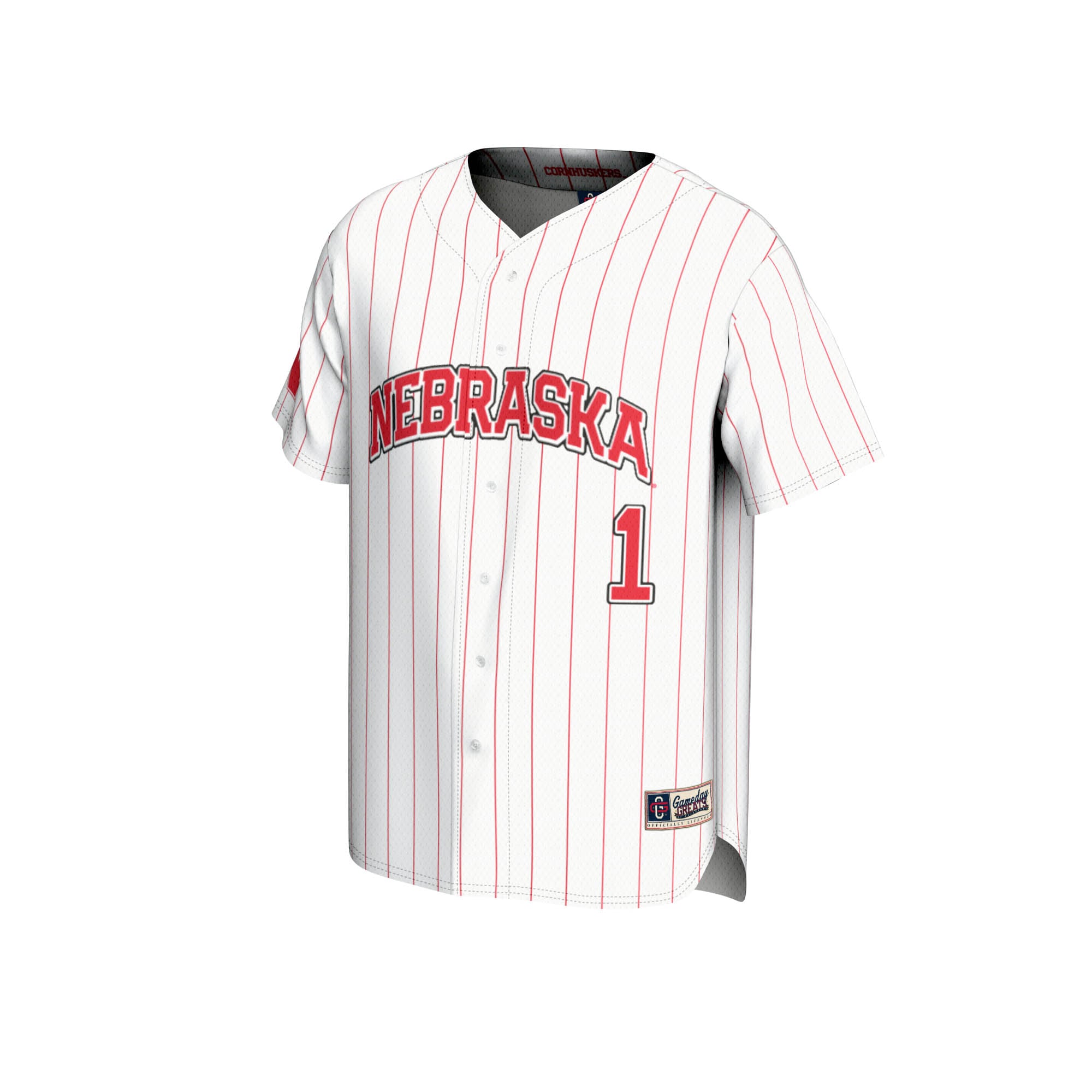 [DDG] Nebraska Huskers GameDay Greats Youth Lightweight Baseball Jersey - White