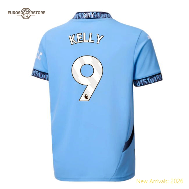 High-quality Man City Kids Jersey Kelly 2024-2025 Climacool