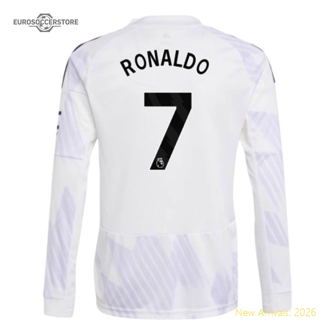 Authentic 2025-2026 Man Utd Long Sleeve Away Shirt (kids) (ronaldo 7