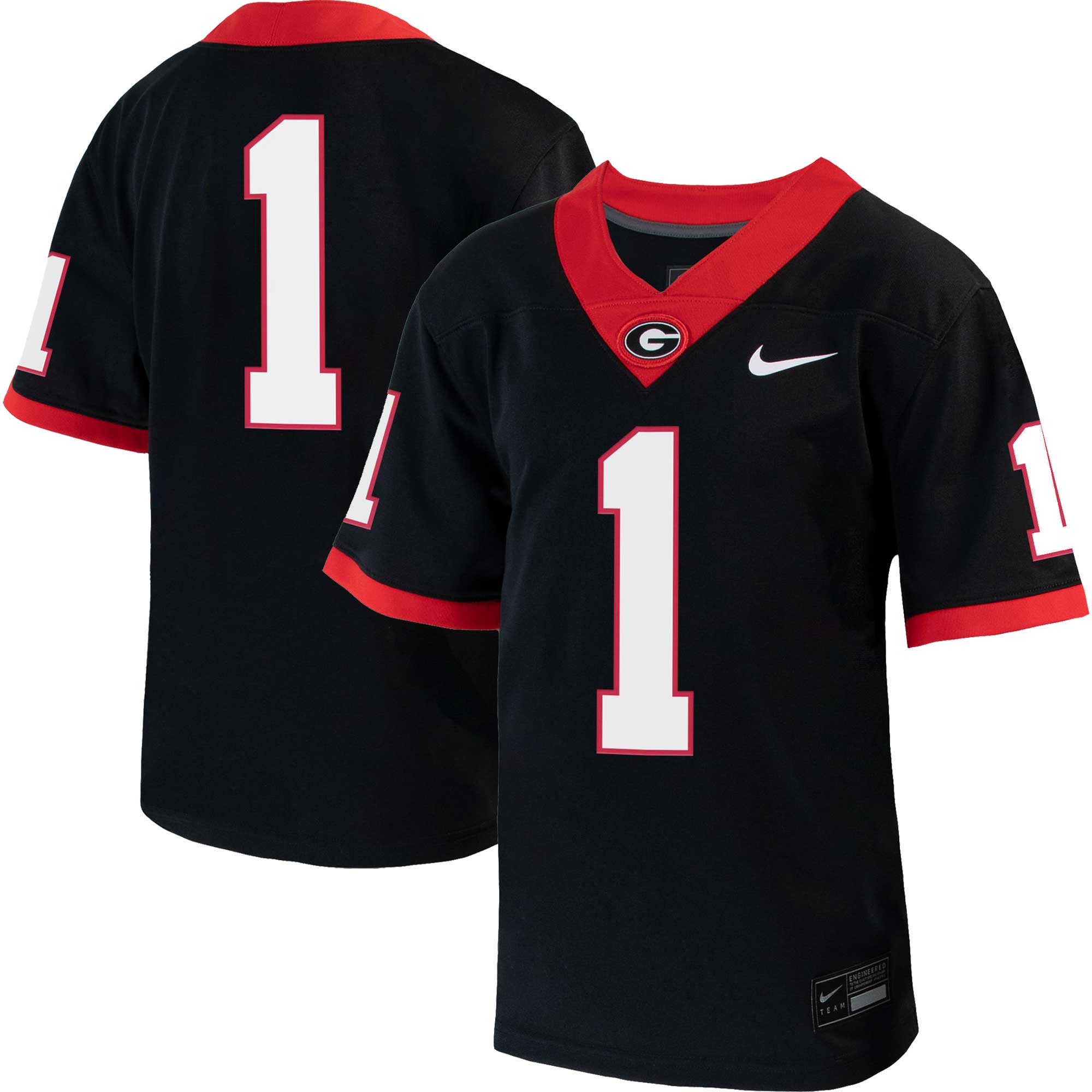 #1 Georgia Bulldogs Toddler Untouchable Football Jersey - Black