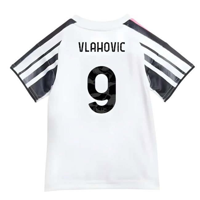 2025-2026 Juve Baby Home Retro Kit (Baby) (Vlahovic 9) UV Protection
