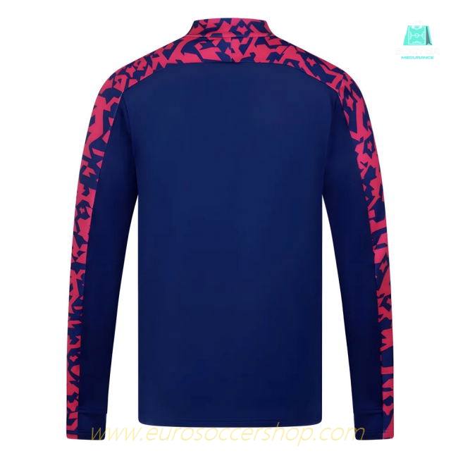 2024-2025 Wolves Pre Match 1/4 Zip Top (Blue/Pink)