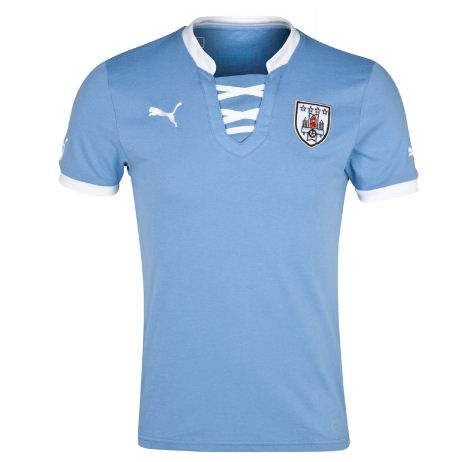 Elite Comfort Fit 2013 Uruguay Home Soccer Jersey Shirt