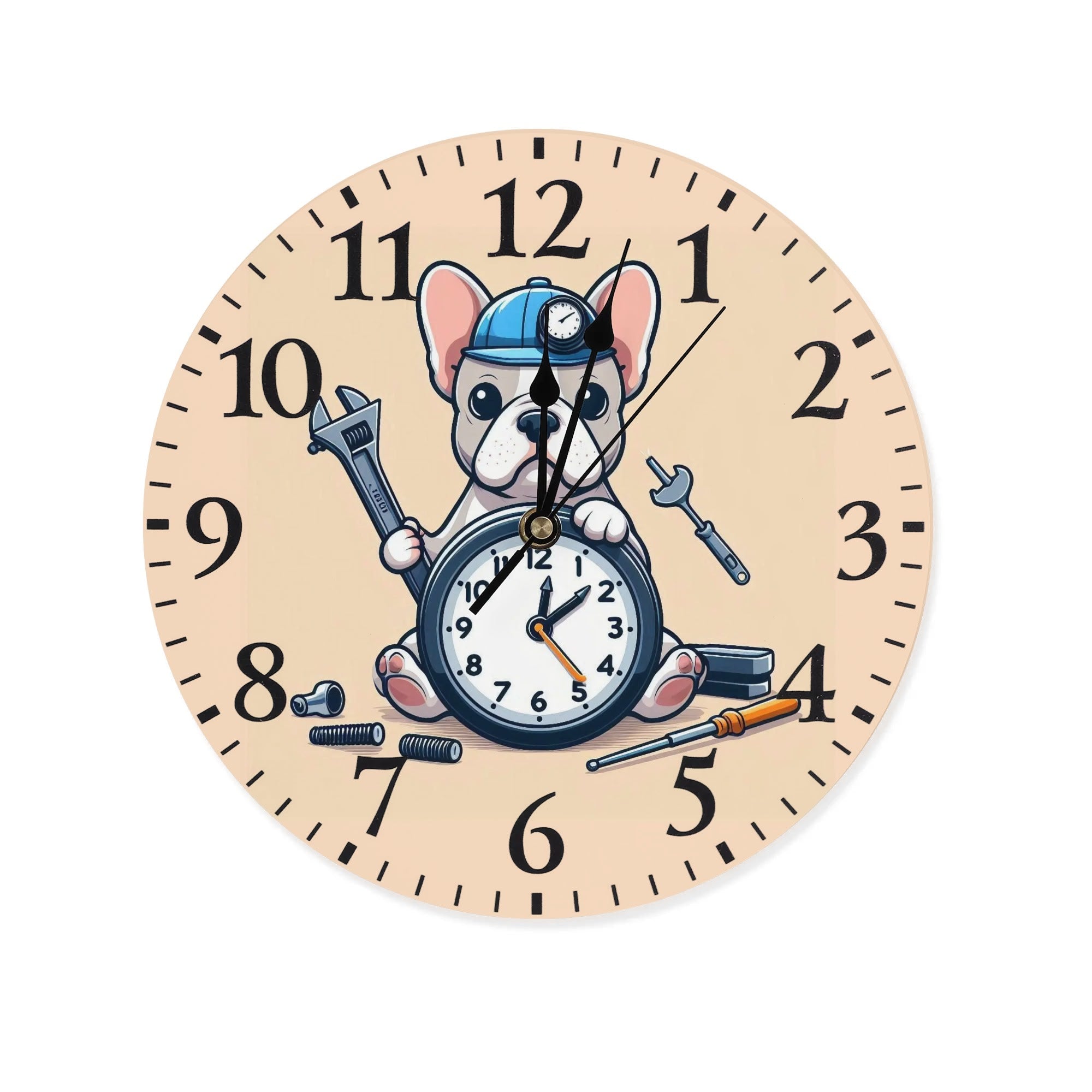 Lexi - French Bulldog Frameless Wall Clock For French Bulldogs