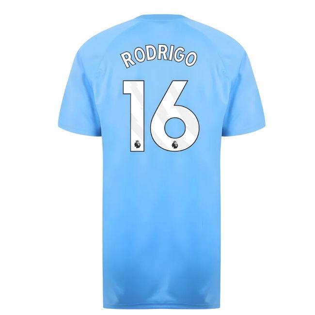 Premium Quality Football Man City Poly T Shirt Blue Rodrigo #16 Mod...
