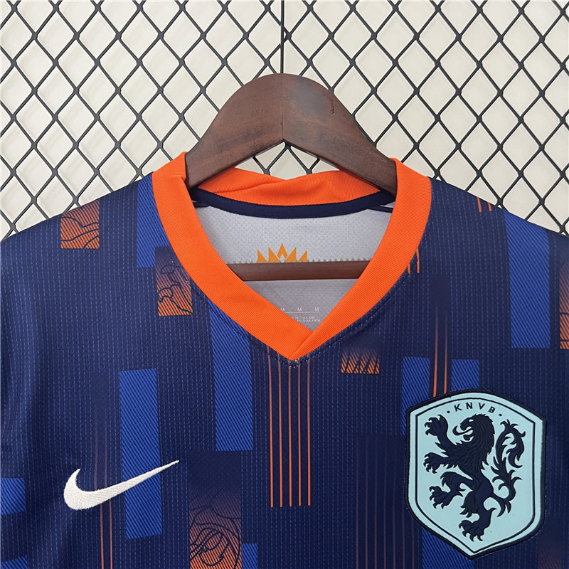 Professional Grade UEFA Euro 2024 Netherlands Soccer Shirt Away