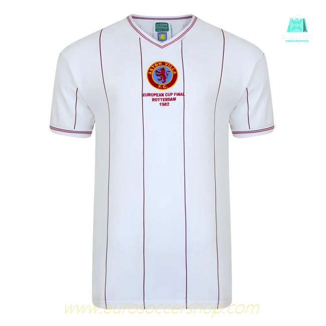 Score Draw Aston Villa 1982 Euro Final Retro Football Shirt