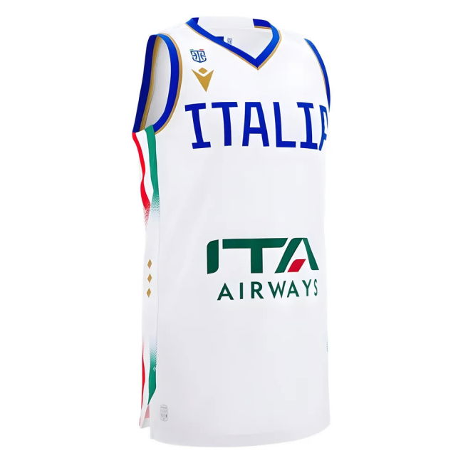 2025-2026 Italy Fip Basketball Home Jersey (White) Quality