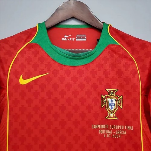 2004 Portugal Top Grade Jersey Home Euro - Special Edition Match
