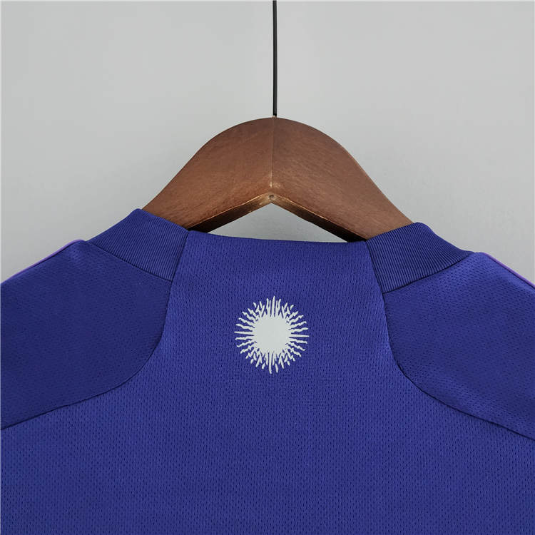 Argentina World Cup 2022 Away Blue Soccer Jersey Football Shirt -