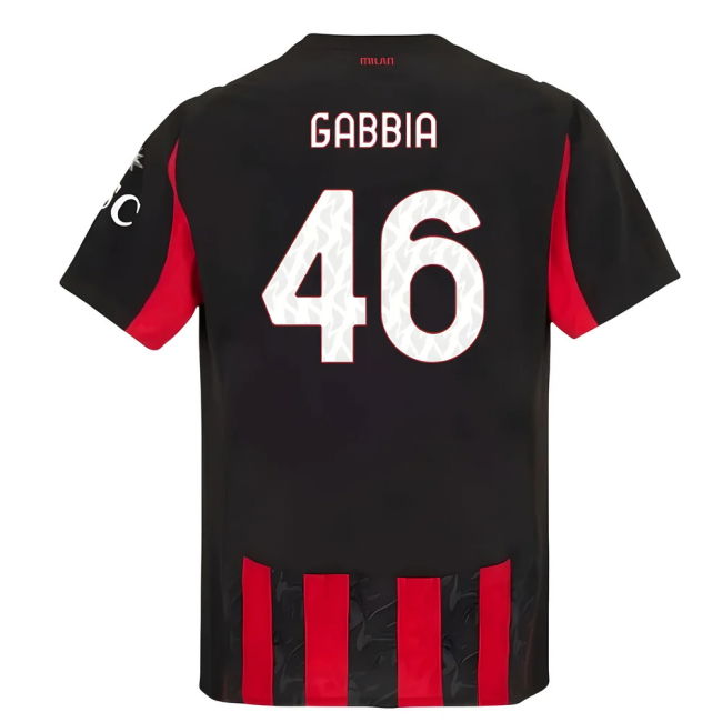 2025-2026 AC Milan Authentic Home Shirt for (Men