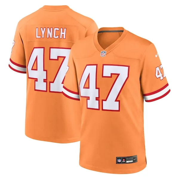 None John Lynch Game Jersey - Orange | NFL Player Jersey | NFL Footbal
