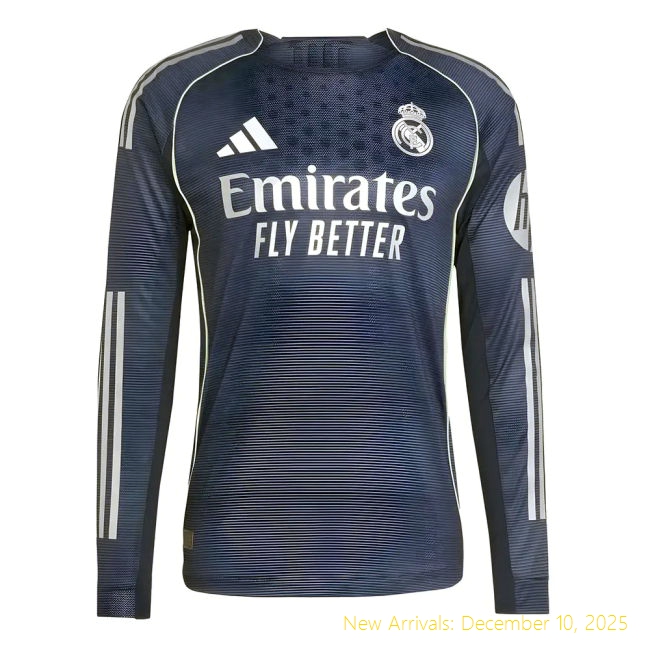 2025-2026 Real Madrid Long Sleeve RM Professional Away Shirt