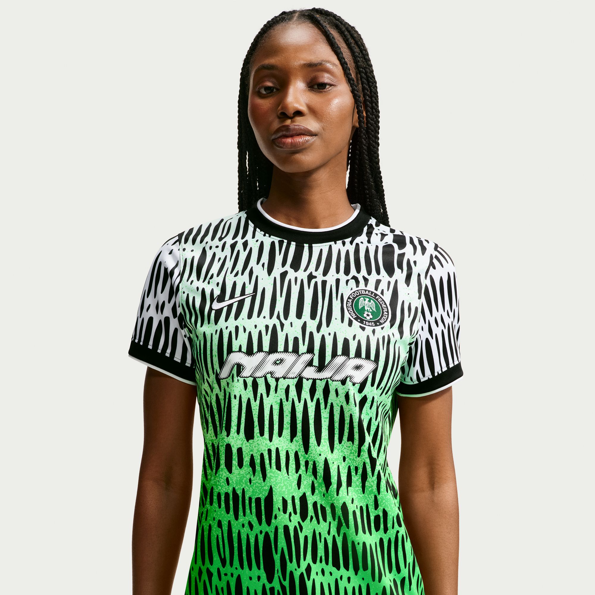 [SJH] Nigeria National Team x Slawn Women's 2026 Dri-FIT Pre-Match Jersey Top - Black