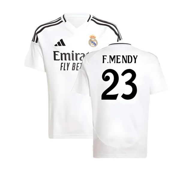 2024-2025 Genuina Camiseta Real Madrid Local - Niños Con Mendy 23