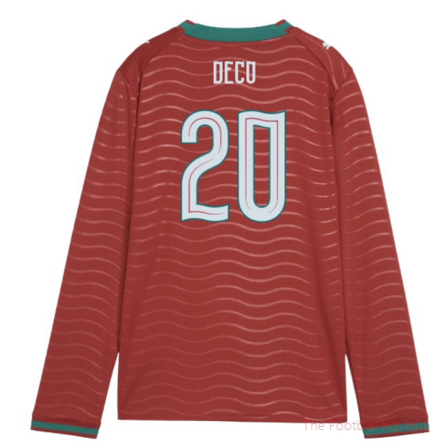 [LK] 2026/27 Portugal Long Sleeve Home Shirt (Kids) (Deco 20)