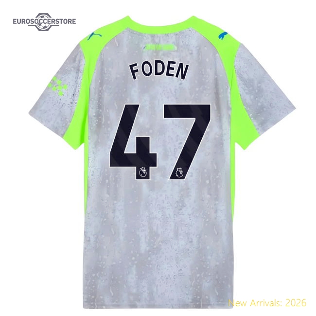 2025-2026 Man City Womens Modern Jersey Foden Dri-fit Flattering