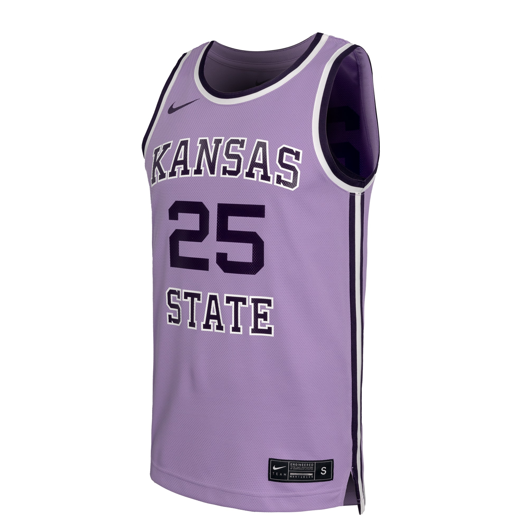 [DDG] Kansas State Wildcats Retro Replica Basketball Jersey - Lavender