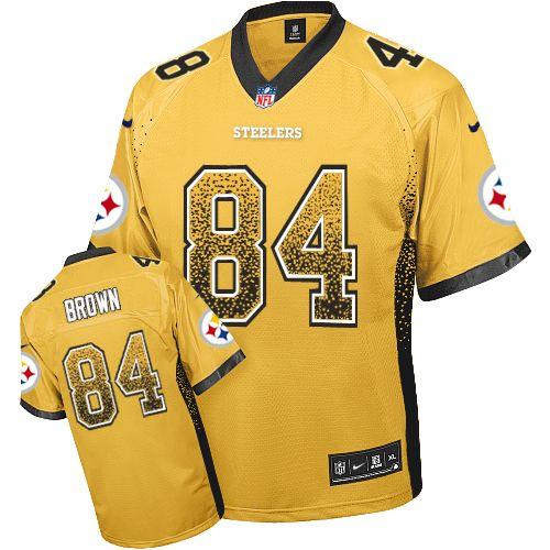 Authentic NFL W P S Steelers #84 Antonio Brown Brown Elite Jersey