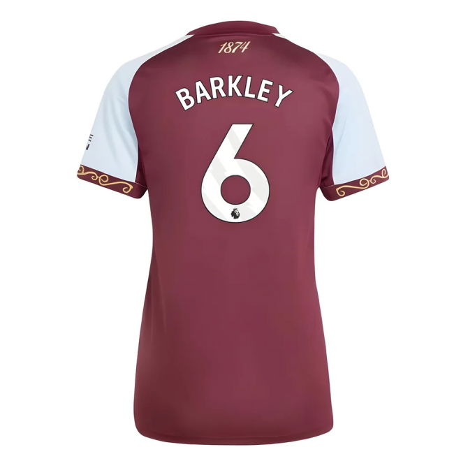 Aston Villa Home Football Shirt 2025-20 - Barkley 6 L M Women S