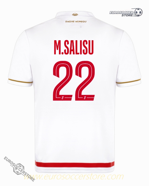 AS Monaco 22-23 Home Kit M.SALISU Jersey