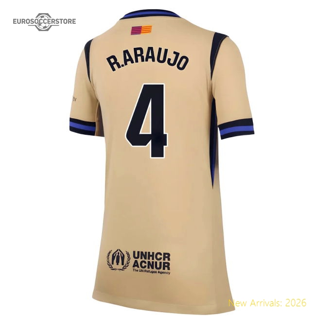 2025-2026 Barcelona Away Shirt (Kids) (R.Araujo 4)