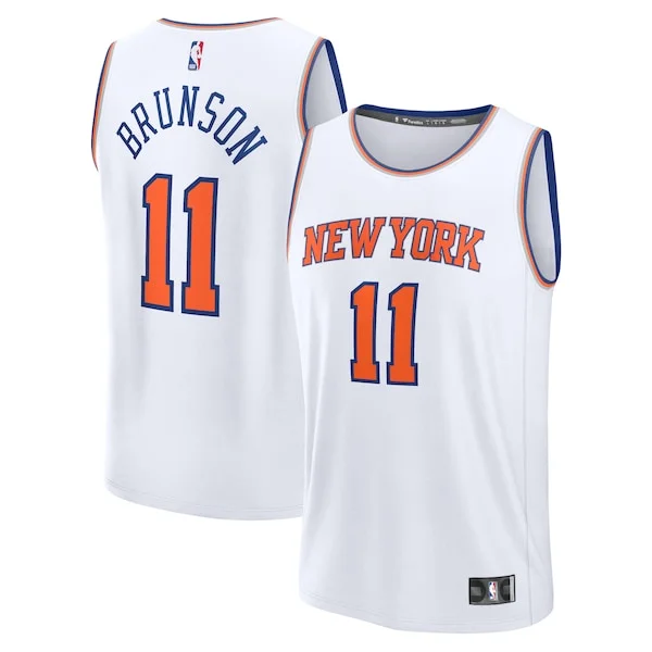Jalen Brunson NYK Replica Jersey - authentic NBA - White workout