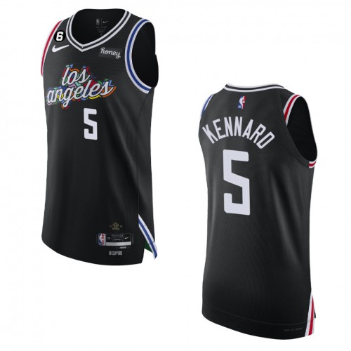 Black Nike Angeles Clippers #5 Clippers Jersey - Mesh Fabric