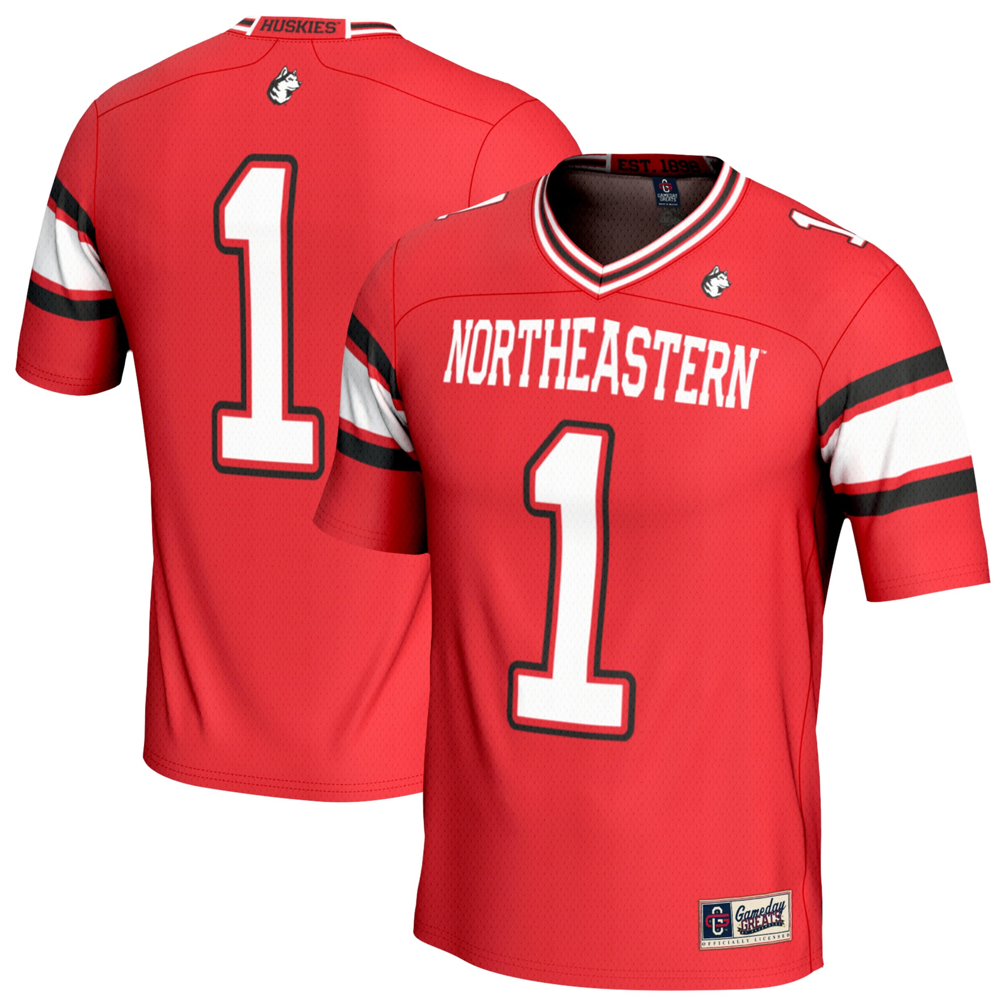 #1 Northeastern Huskies GameDay Greats Unisex Lightweight Collegiate Football Fashion 2026 Season Football Jersey - Red