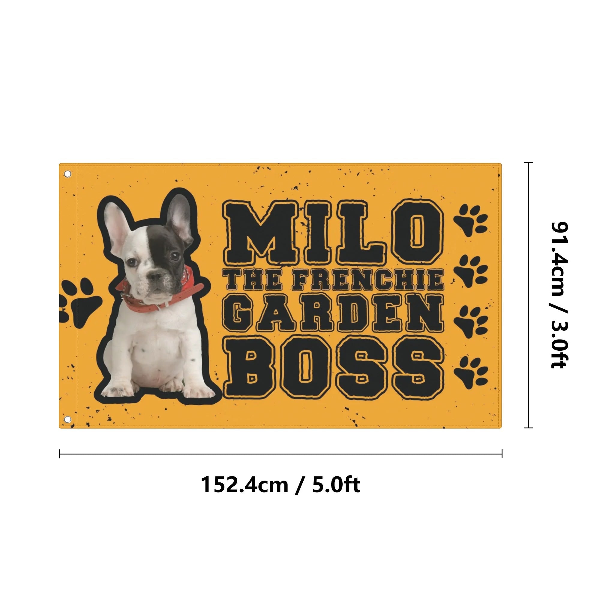 French Bulldog Personalized Garden Flag Banner With French Bulldog Name