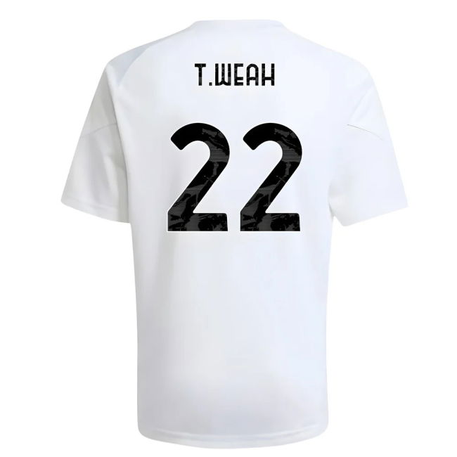 2025-2026 Juventus Training Shirt (White) - Kids (T.Weah 22)