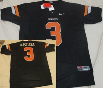 authentic Men's None Isaac Maselera #3 Black 2024 Football Jersey
