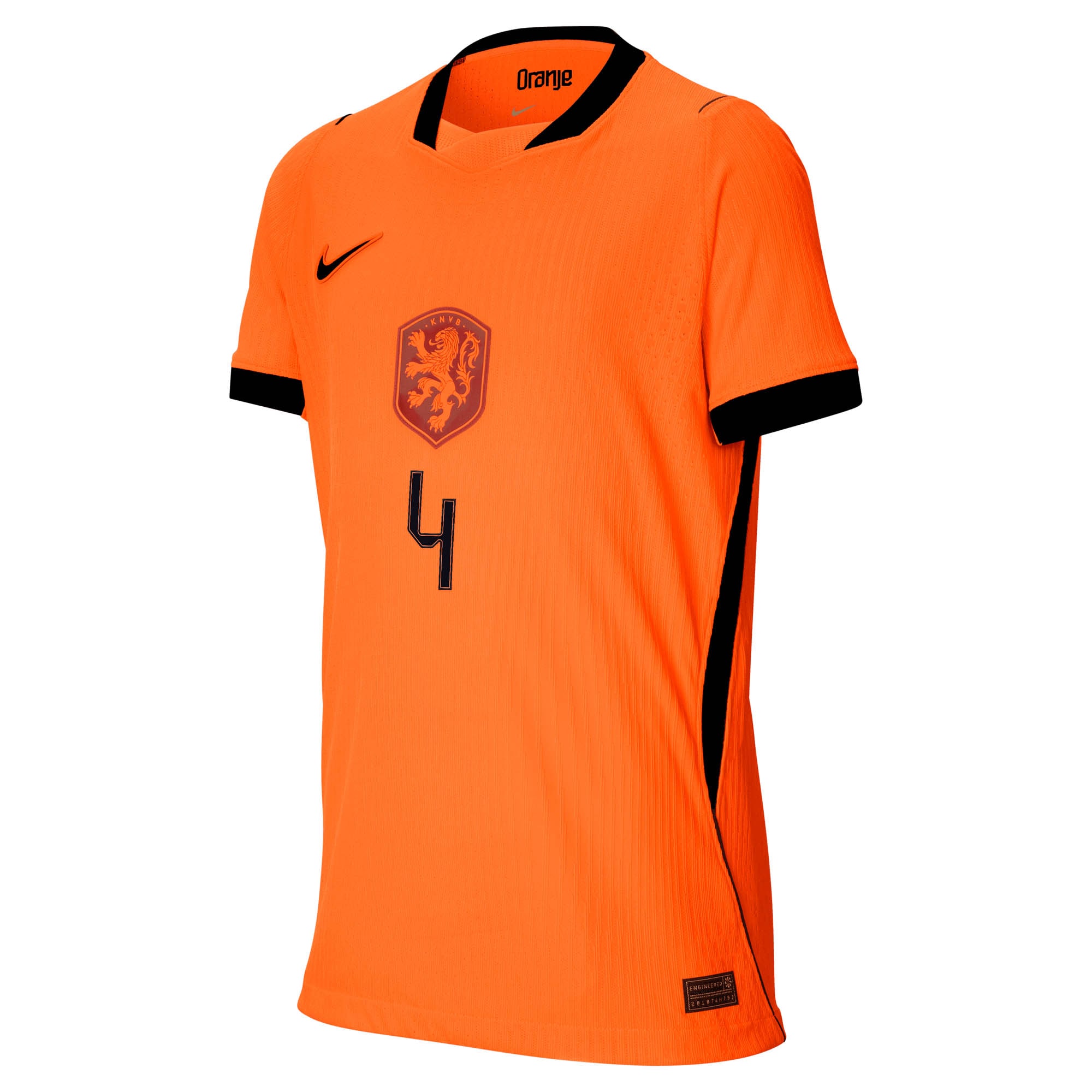 [JED] Virgil van Dijk Netherlands National Team Youth 2026 Home Match Authentic Jersey - Orange
