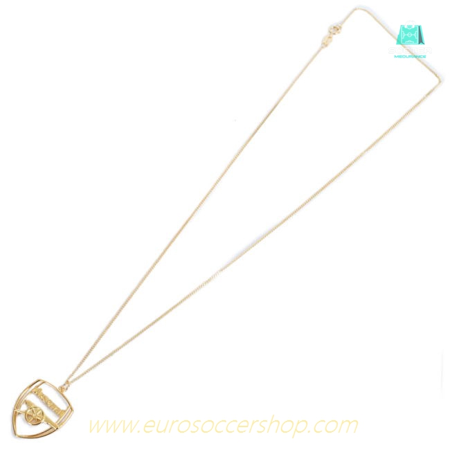 Arsenal FC 18ct Gold Plated on Silver Crest Pendant & Chain