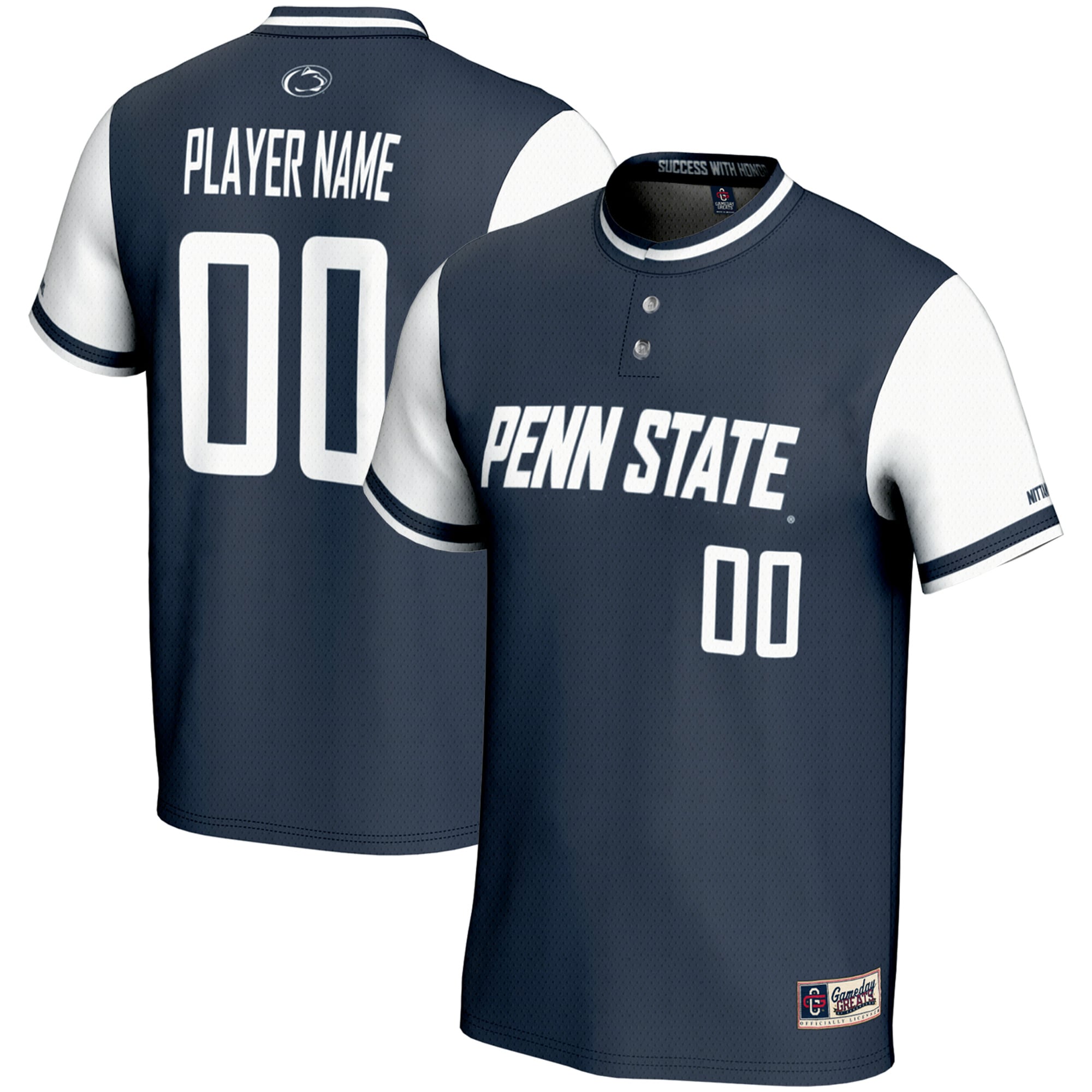 [NJP] Penn State Nittany Lions GameDay Greats Unisex NIL Pick-A-Player Women's Softball Lightweight Jersey - Navy
