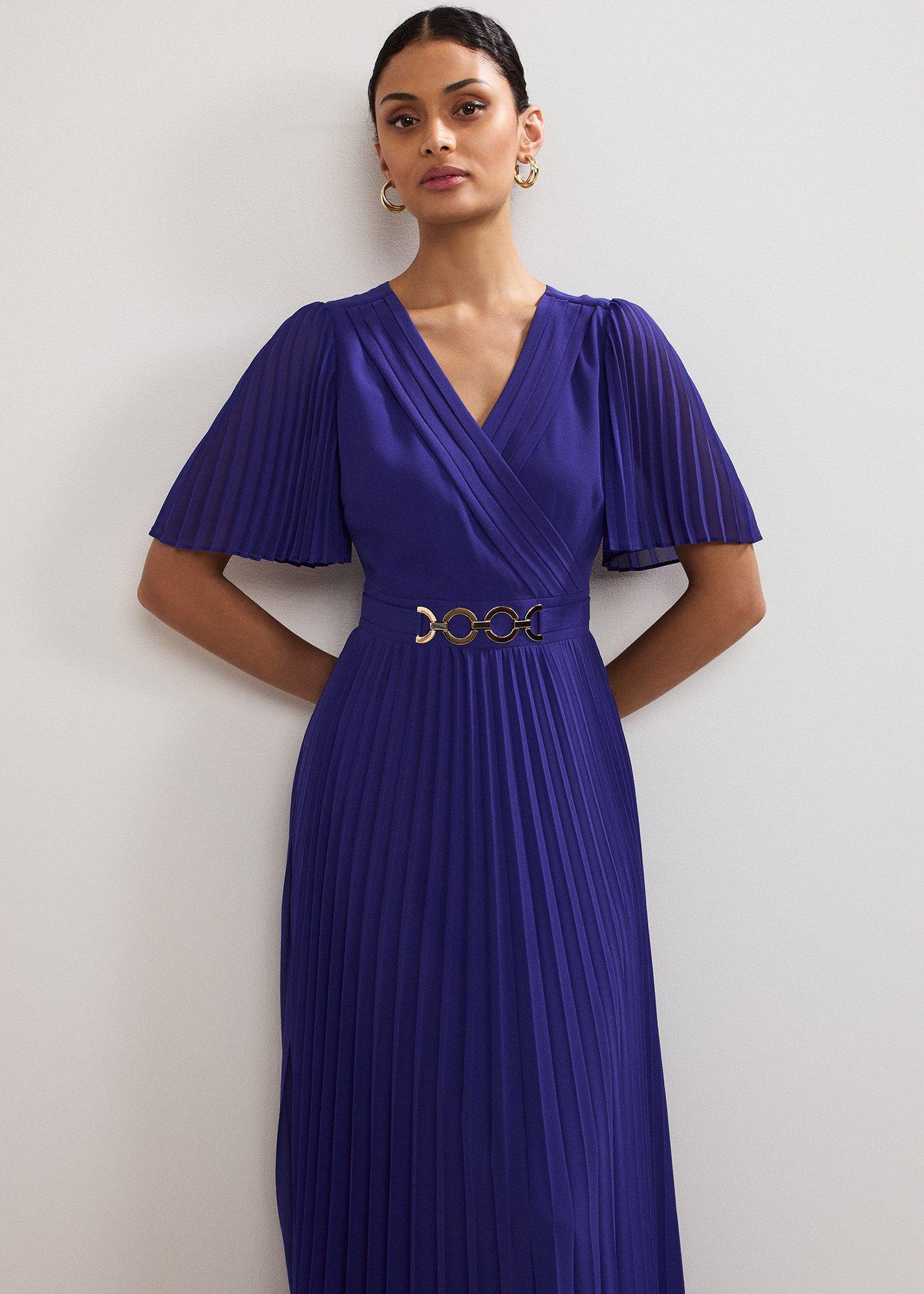 Yasmina Pleated Maxi Dress